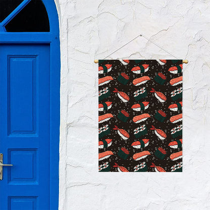 Japanese Sushi Pattern Print Garden Flag