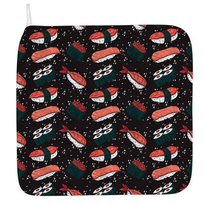 Japanese Sushi Pattern Print Hand Towel