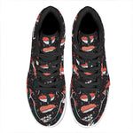 Japanese Sushi Pattern Print High Top Leather Sneakers