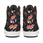 Japanese Sushi Pattern Print High Top Leather Sneakers