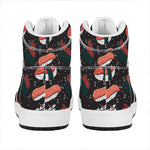 Japanese Sushi Pattern Print High Top Leather Sneakers