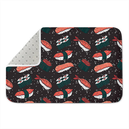 Japanese Sushi Pattern Print Indoor Door Mat