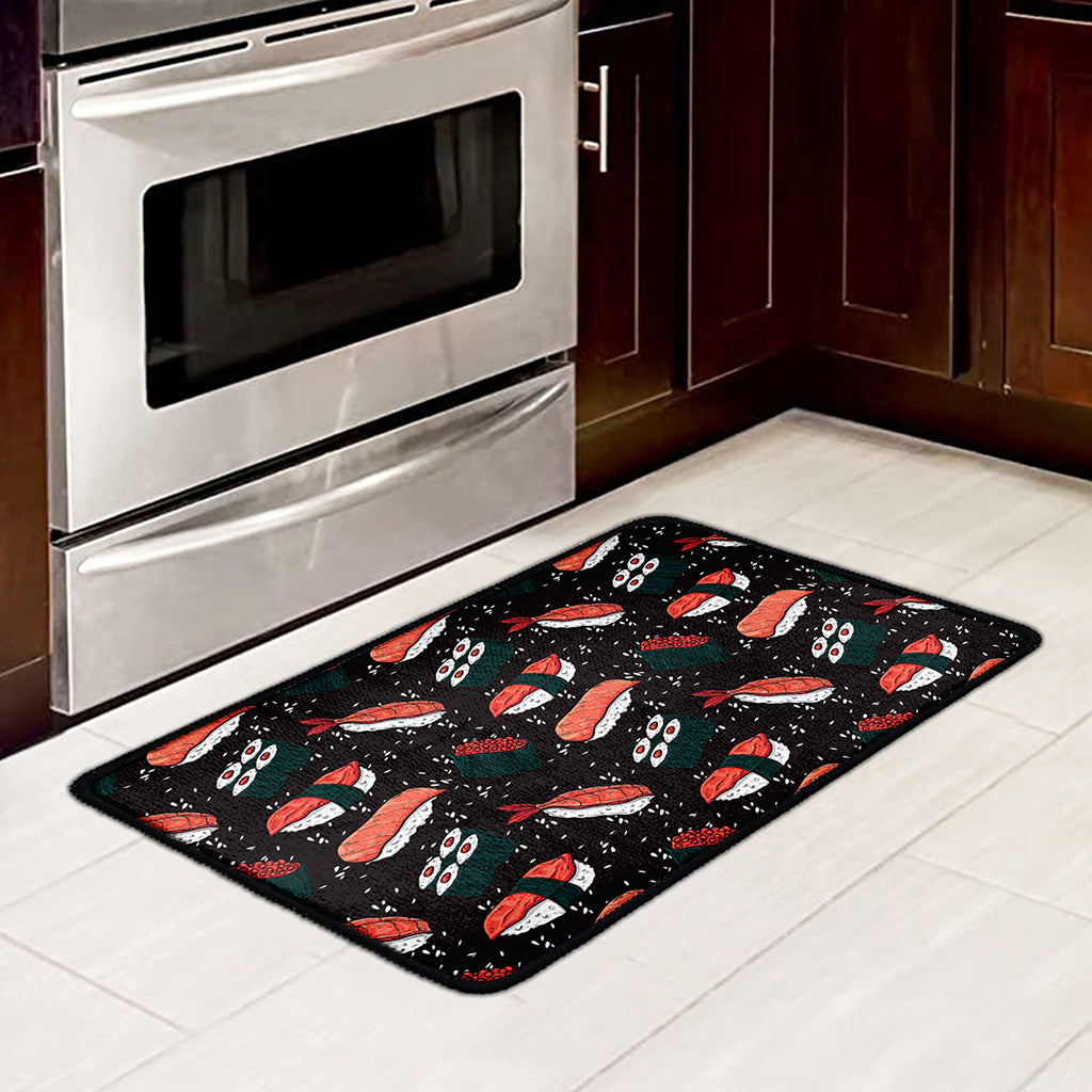 Japanese Sushi Pattern Print Kitchen Mat
