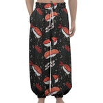Japanese Sushi Pattern Print Lantern Pants