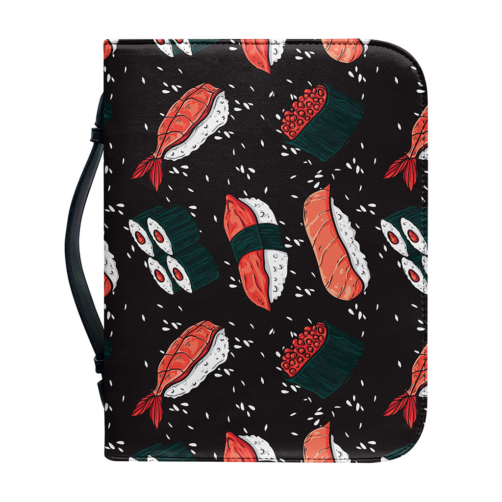 Japanese Sushi Pattern Print Leather Bible Cover