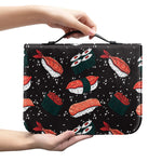 Japanese Sushi Pattern Print Leather Bible Cover