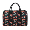 Japanese Sushi Pattern Print Leather Duffel Bag