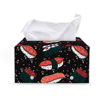 Japanese Sushi Pattern Print Leather Tissue Box Cover
