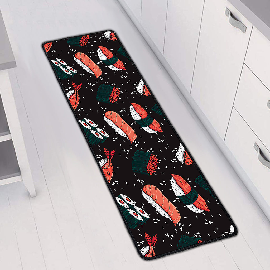 Japanese Sushi Pattern Print Long Kitchen Mat