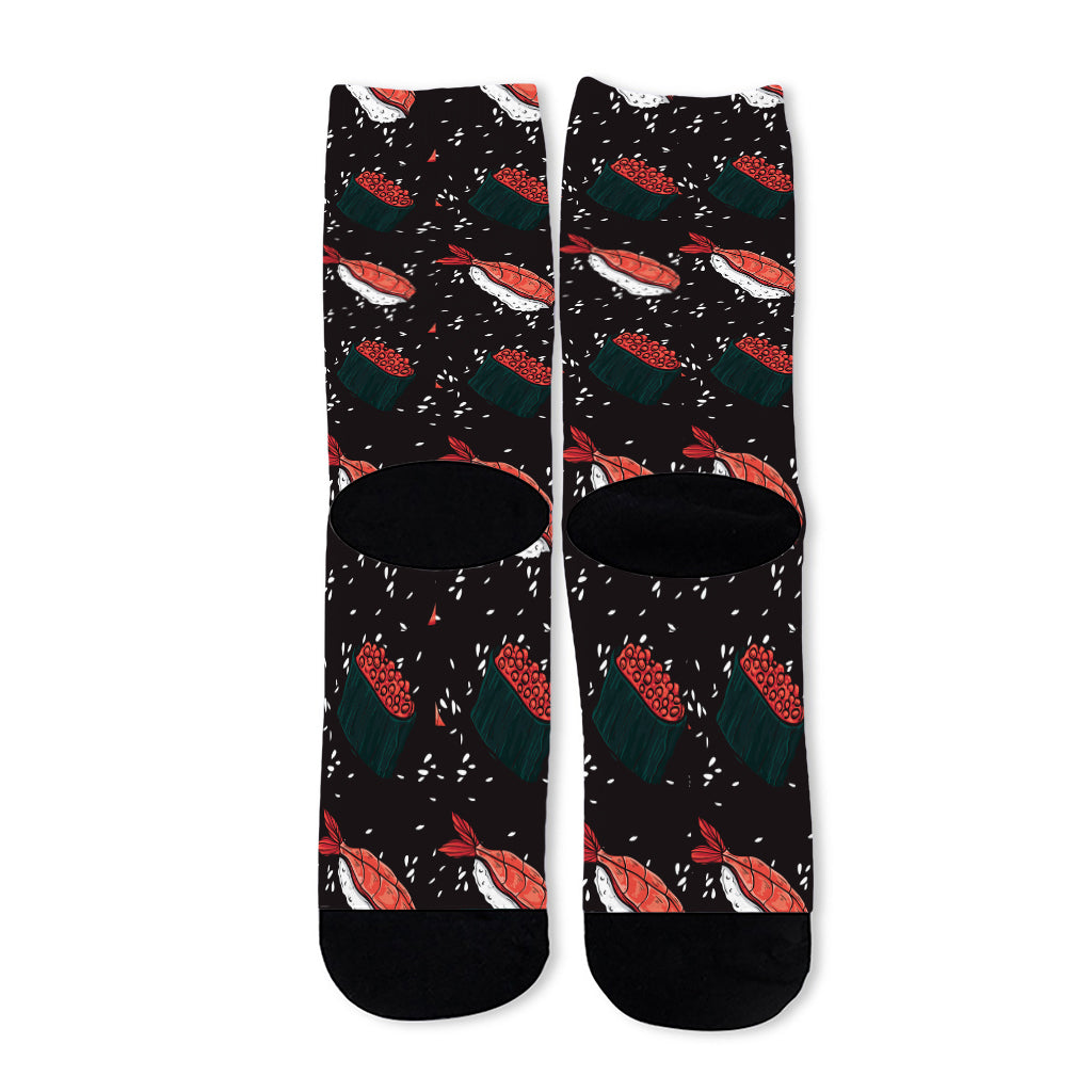 Japanese Sushi Pattern Print Long Socks