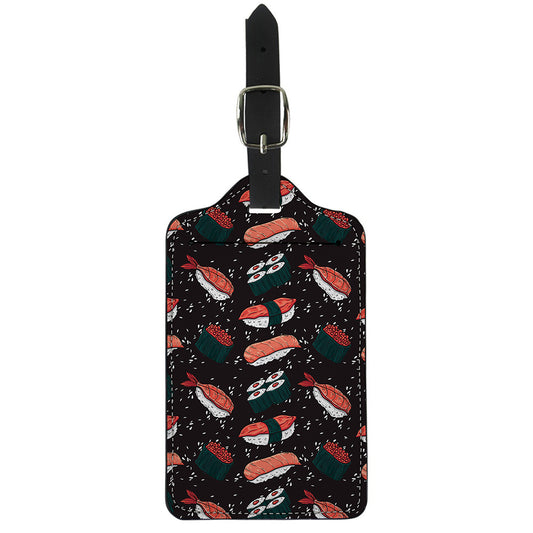 Japanese Sushi Pattern Print Luggage Tag