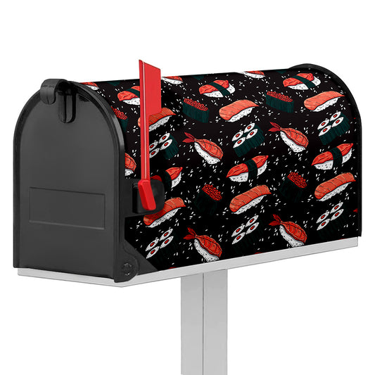 Japanese Sushi Pattern Print Mailbox Cover