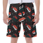 Japanese Sushi Pattern Print Men's Beach Shorts
