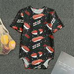 Japanese Sushi Pattern Print Men's Bodysuit