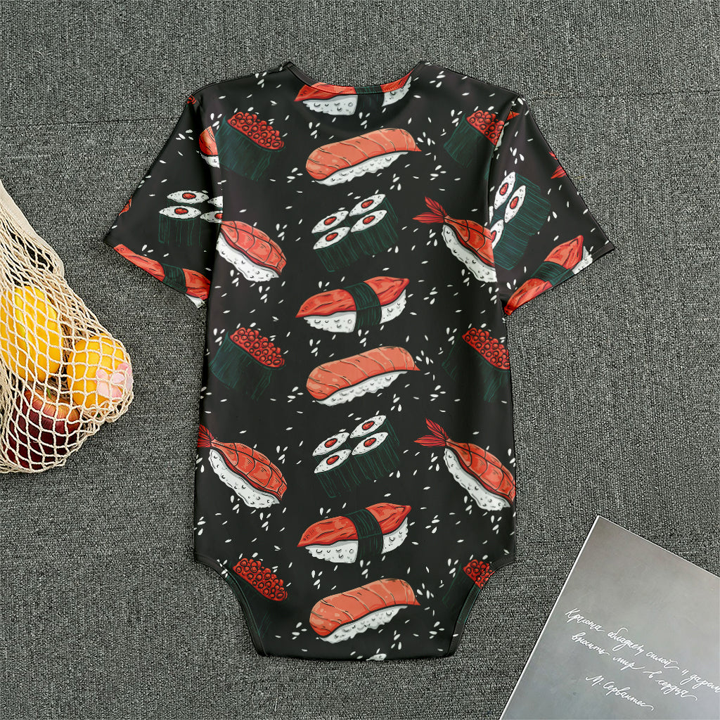 Japanese Sushi Pattern Print Men's Bodysuit