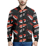 Japanese Sushi Pattern Print Men's Bomber Jacket