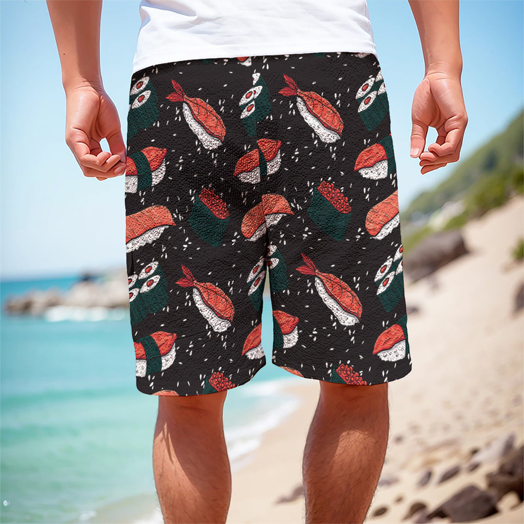 Japanese Sushi Pattern Print Men's Cargo Shorts