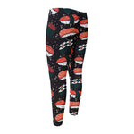 Japanese Sushi Pattern Print Men's Compression Pants