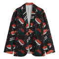 Japanese Sushi Pattern Print Men's Cotton Blazer