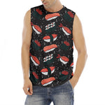 Japanese Sushi Pattern Print Men's Fitness Tank Top