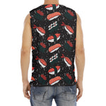Japanese Sushi Pattern Print Men's Fitness Tank Top