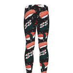 Japanese Sushi Pattern Print Men's leggings