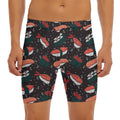 Japanese Sushi Pattern Print Men's Long Boxer Briefs