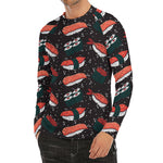 Japanese Sushi Pattern Print Men's Long Sleeve Rash Guard