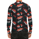 Japanese Sushi Pattern Print Men's Long Sleeve Rash Guard