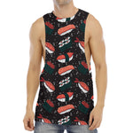 Japanese Sushi Pattern Print Men's Muscle Tank Top