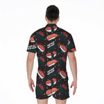 Japanese Sushi Pattern Print Men's Rompers