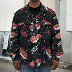 Japanese Sushi Pattern Print Men's Shirt Jacket