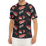 Japanese Sushi Pattern Print Men's Short Sleeve Rash Guard