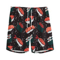 Japanese Sushi Pattern Print Men's Athletic Shorts
