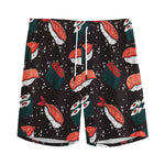 Japanese Sushi Pattern Print Men's Sports Shorts
