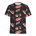 Japanese Sushi Pattern Print Men's Athletic T-Shirt