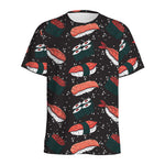 Japanese Sushi Pattern Print Men's Sports T-Shirt