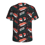 Japanese Sushi Pattern Print Men's Sports T-Shirt