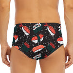 Japanese Sushi Pattern Print Men's Triangle Swim Briefs