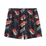 Japanese Sushi Pattern Print Mesh Shorts