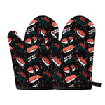 Japanese Sushi Pattern Print Oven Mitts