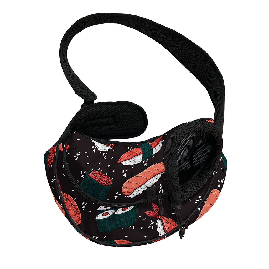 Japanese Sushi Pattern Print Pet Sling Carrier