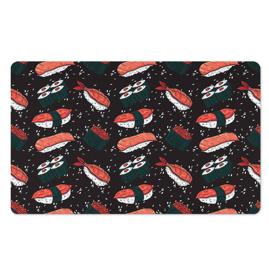 Japanese Sushi Pattern Print Polyester Doormat