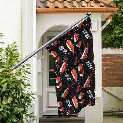 Japanese Sushi Pattern Print Polyester Flag