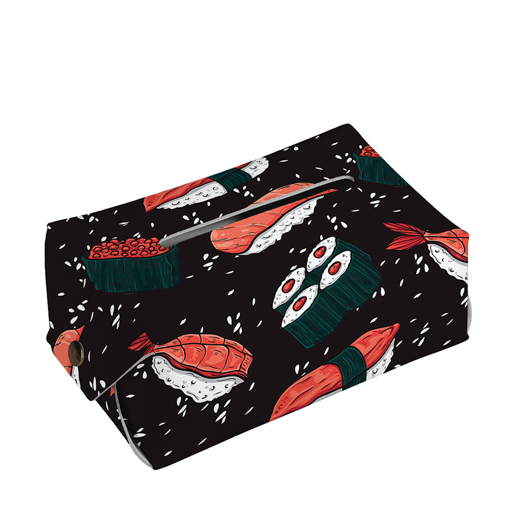 Japanese Sushi Pattern Print Rectangle Tissue Box Cover