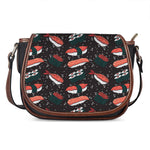 Japanese Sushi Pattern Print Saddle Bag
