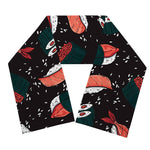 Japanese Sushi Pattern Print Scarf