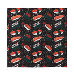 Japanese Sushi Pattern Print Silk Bandana