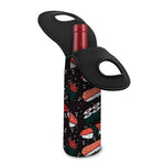 Japanese Sushi Pattern Print Single Neoprene Wine Tote