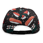 Japanese Sushi Pattern Print Snapback Cap